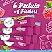 Crystal Light Sugar-Free Raspberry Iced Tea Naturally Flavored Powdered Drink Mix 6 Count Pitcher Packets