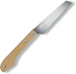 SUIZAN Serra manual pequena com lâmina de madeira versátil de 12,7 cm – Ferramentas para trabalhar madeira de borda única compacta japonesa
