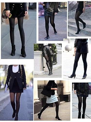 Image of SOUTHRO 80 Denier Opaque Tights for Women, High Waist Nylon Pantyhose | Soft Footed Nylon-Spandex, Tummy Control Waistband, Run-Resistant Reinforced Toe; for Office, Dress, Ballet & Winter