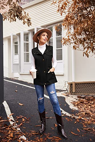 Beyove Womens Lightweight Sleeveless Military Anorak Cargo Vest No Hood4