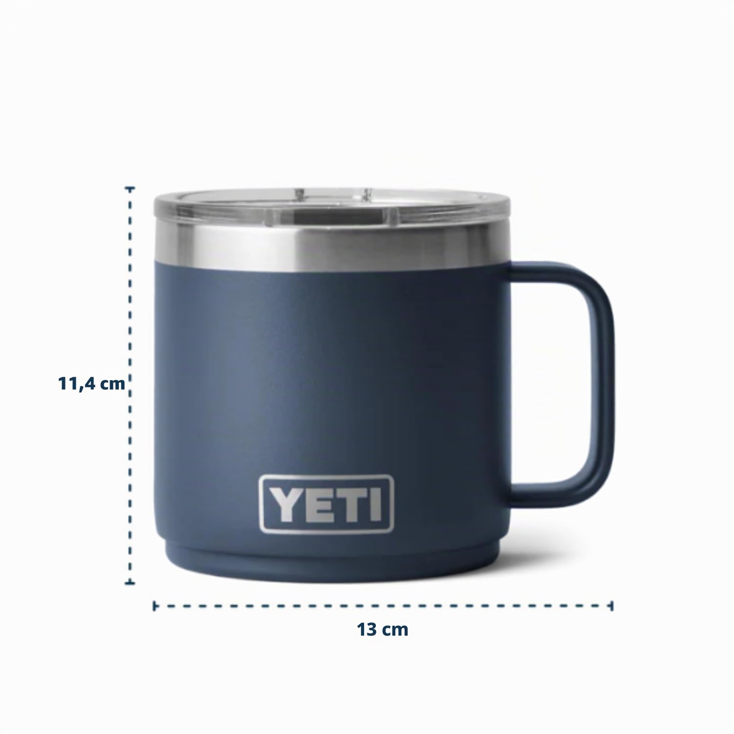 YETI Rambler 14 oz (414 ml) Stapelbare Tasse Mit Durasip Keramikbeschichtung - Stainless Steel