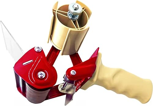 Elepa Pistola dispensadora de cinta de embalaje, pistola de cinta resistente de 3 pulgadas de ancho con mango ergonómico, adecuada para rollo de