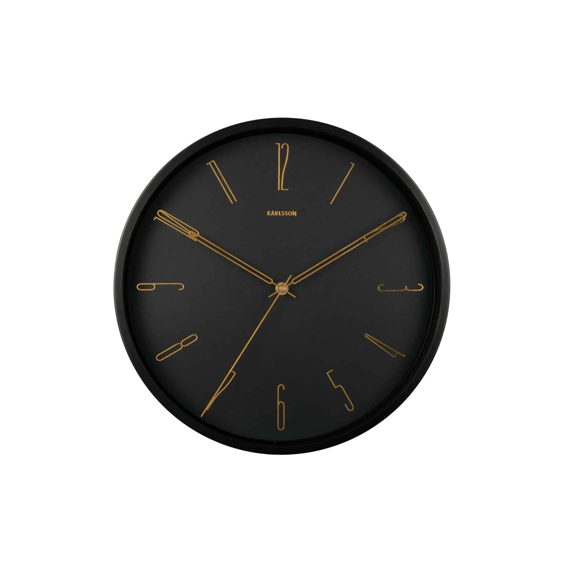 Karlsson Black Belle Numbers Wall Clock - 35Cm