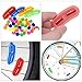 PATIKIL Bike Wheel Spokes Beads, 72 Pcs Colorful Bicycle Spoke Decoration Resin Clip Beads Spoke with Reflective Sheet for Bike Accessories (Bead), Multicolor