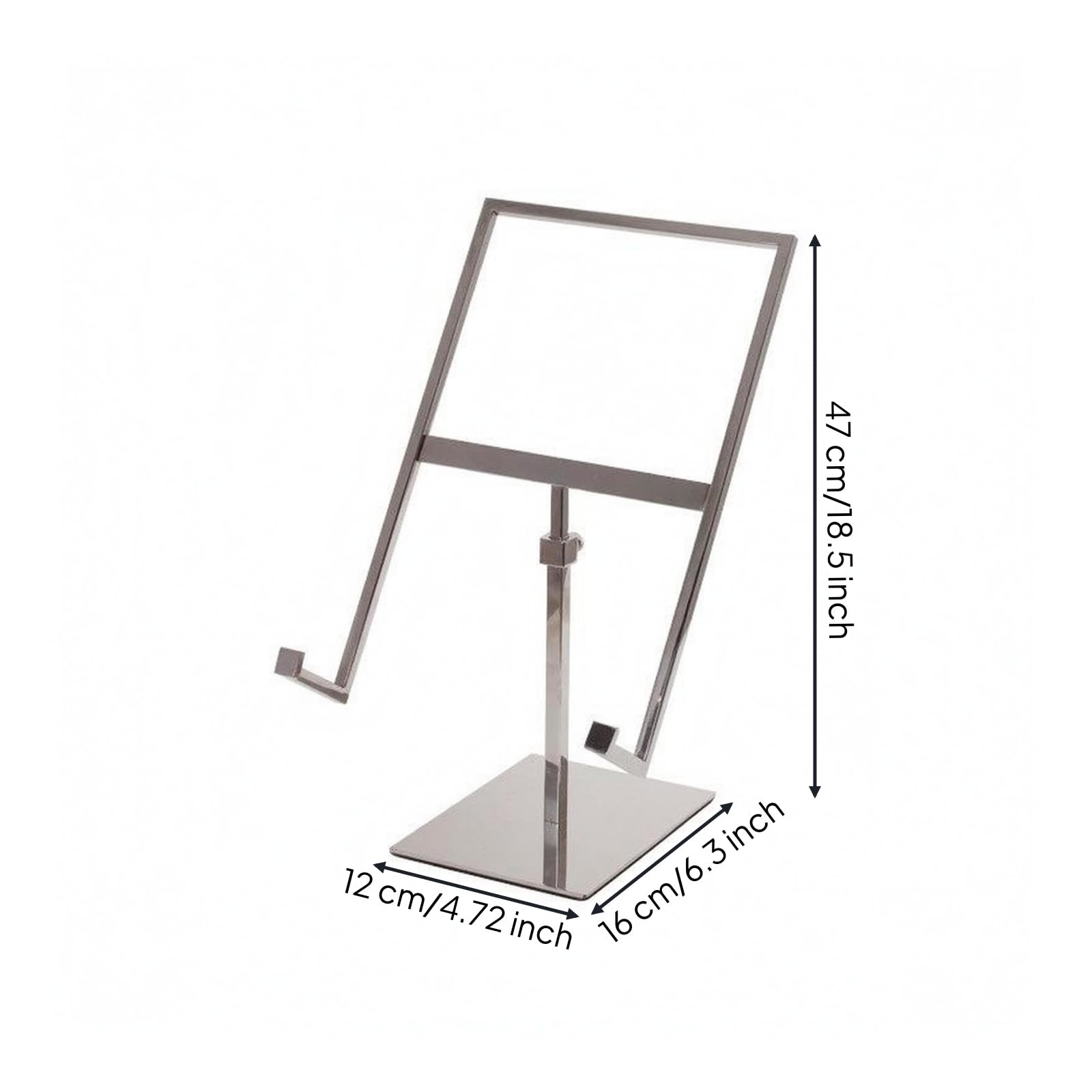 Regolabile Porta Camicie Rack Esposizione Magliette Supporto Abiti Struttura Metallo Acciaio con Base Antiscivolo Stabile Adatto per Negozi Abbigliamento Esposizione Personale, Argento