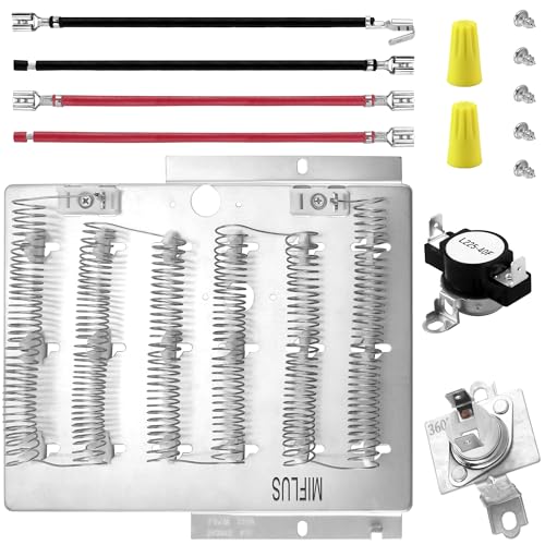Upgraded964p3 61927 Dryer Heating Element Kit for Speed Queen Replaces 964P3 61927 503978 510329 Maytag Amana Dryer Parts Compatible with ADE35RGS173TW01 ADE3LRGS171TW01 Models by MIFLUS