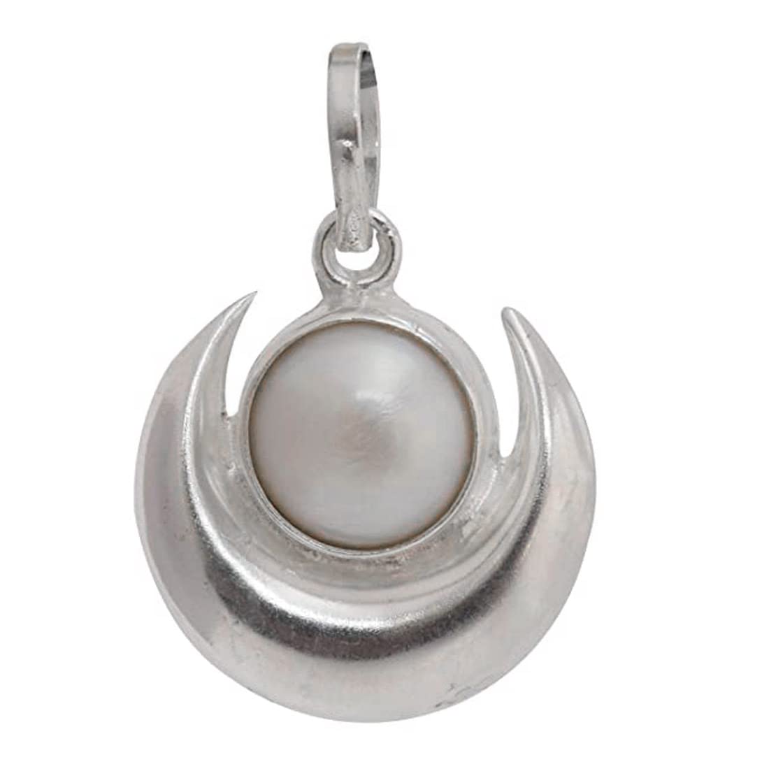 Nazar Suraksha Pearl Half Moon Shape Chand Moti Locket Pendant For Kids,Men and Women-image-32