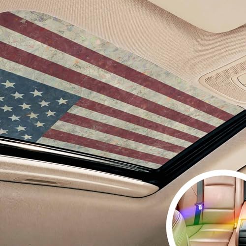 Película decorativa de ventana bandera USA 2 piezas 17.7"x78.7" miniatura 4