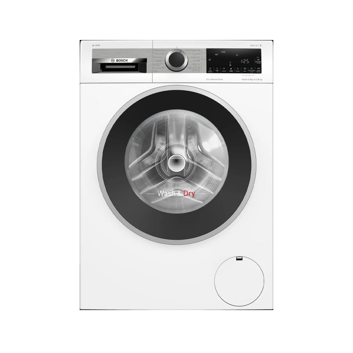 Bosch Lavadora-Secadora, 10,5/6 kg, Serie 6, Dosificación Automática, Silenciosa, AutoDry, Blanco, WNG244A0ES