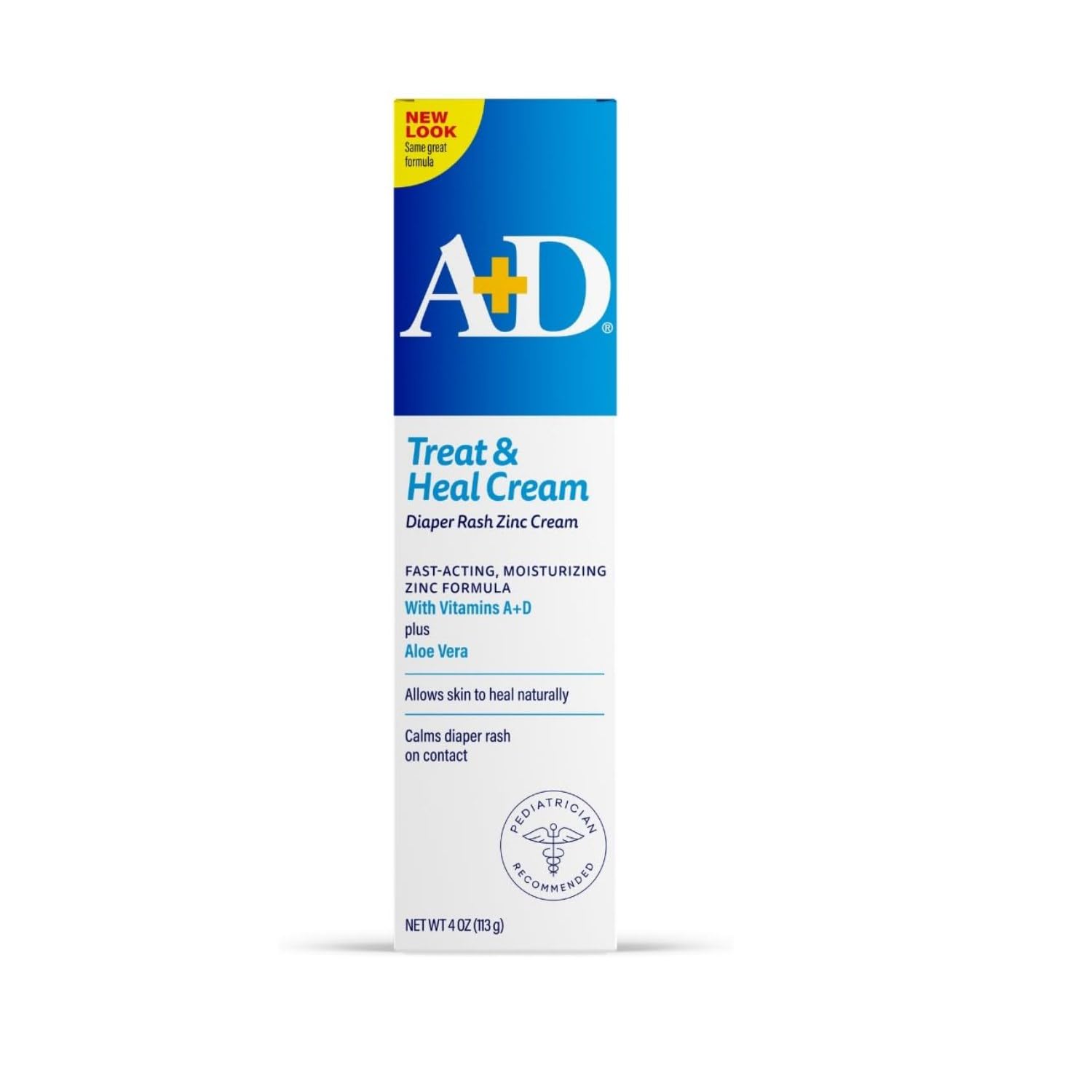 A+D Diaper Rash Cream Zinc Oxide, 4 Ounces each (Pack of 3)