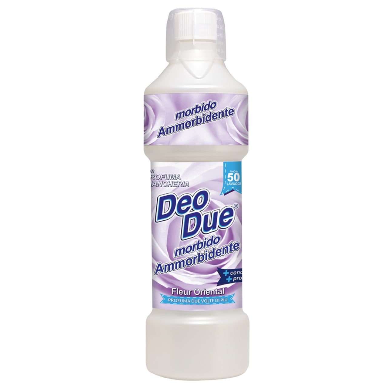 6 x DEO DUE Ammorbidente Concentrato Fleur Oriental, ammorbidente concentrato, ideale per tutti i capi, 50 lavaggi, 1 l + portachiavi Beni Culinari in omaggio