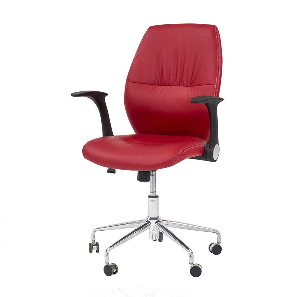 CRIBELIcaro Dirigenziale Poltrona, Metallo Cromato, Rosso