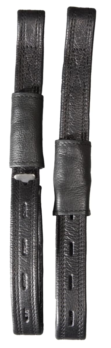 Karlslund Leder Steigbügelriemen, 45 cm. Schwarz