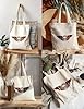 XIARON Unbleached Canvas Tote Bag Music Sound Skull Wings Musical 340g/m² thick fabric Uses as a tool bag M Coffee #4