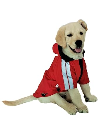 beboji Dog Raincoat - Cherry in Monsoon Reflective Raincoat for Dogs with Hoodie Pack of 1-4XL