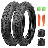 GRELiving 1/2-Set 20x4.0 Zoll Heavy Duty E-Bike Reifen Fat-Bike Reifen 98-406 30TPI Fahrradmantel mit Anti-Rutsch-Profil Für Elektrofahrräder/Fat Bike/MTB (2xReifen+2xSchlauch+2xReifenheber)