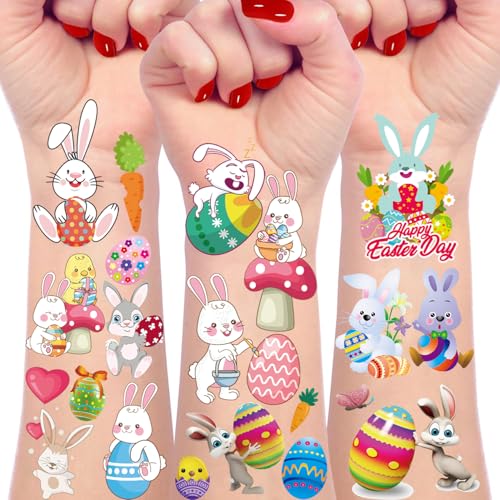 Easter Basket Stuffers Decorations Temporary Tattoos Gifts for Teens Kids,