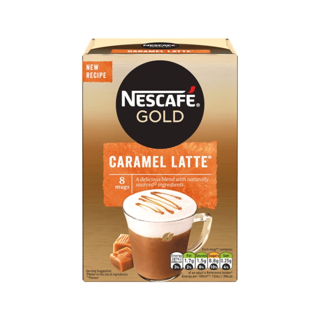 Original Nescafe Gold Caramel Latte Coffee Sachets