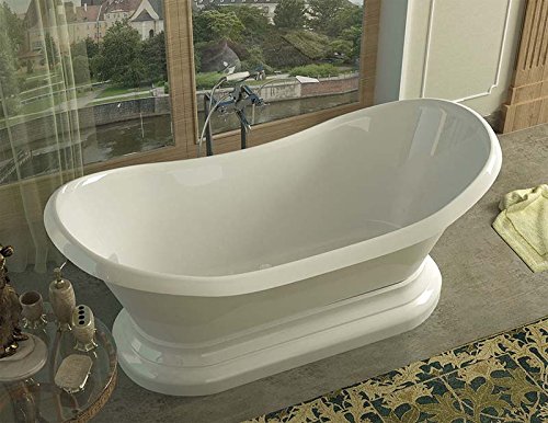 Venzi Midas 34 X 71 X 18 Oval Freestanding Soaker Bathtub With Center Drain By Atlantis #TOP26