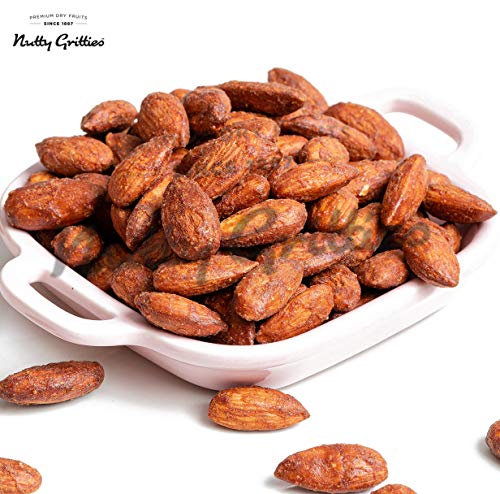 Image of Nutty Gritties Barbeque Almonds, Healthy Snack for kids and adults, Dry Roasted, Non Fried, Zero Oil, (Pack of 20-21g Each), 420g
