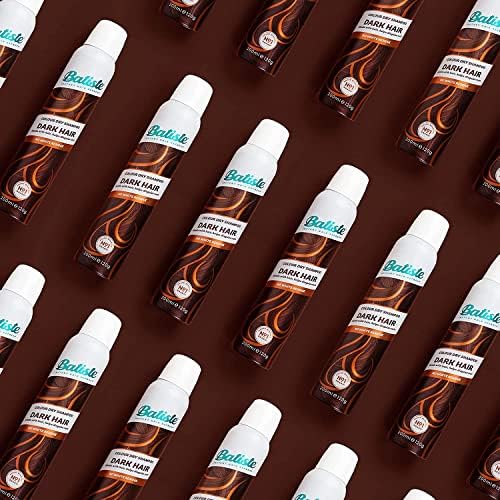 Batiste Dry Shampoo in Divine Dark with a Hint of Colour 350ml, Black, Designed for Brunettes, No Rinse Spray to Refresh Hair in Between Washes, No White Residue for Dark Hair