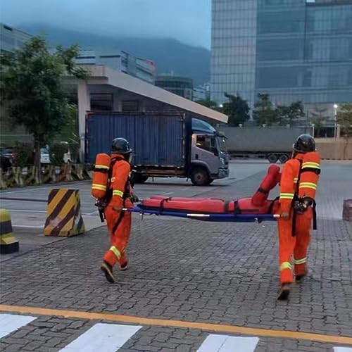 Cesta de primeros auxilios azul plegable para rescates y traslados 7