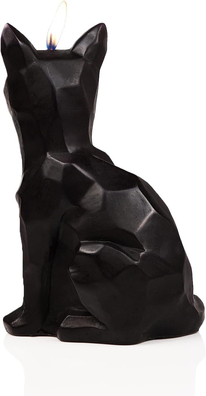 Geometric Fox Candle - Spooky Unique Gift for Animal Lovers - Goth, Gothic Skeleton Candle 7" H - Burns for 5 5 Hours - Candles, Party Gifts, Birthday Gifts image 5