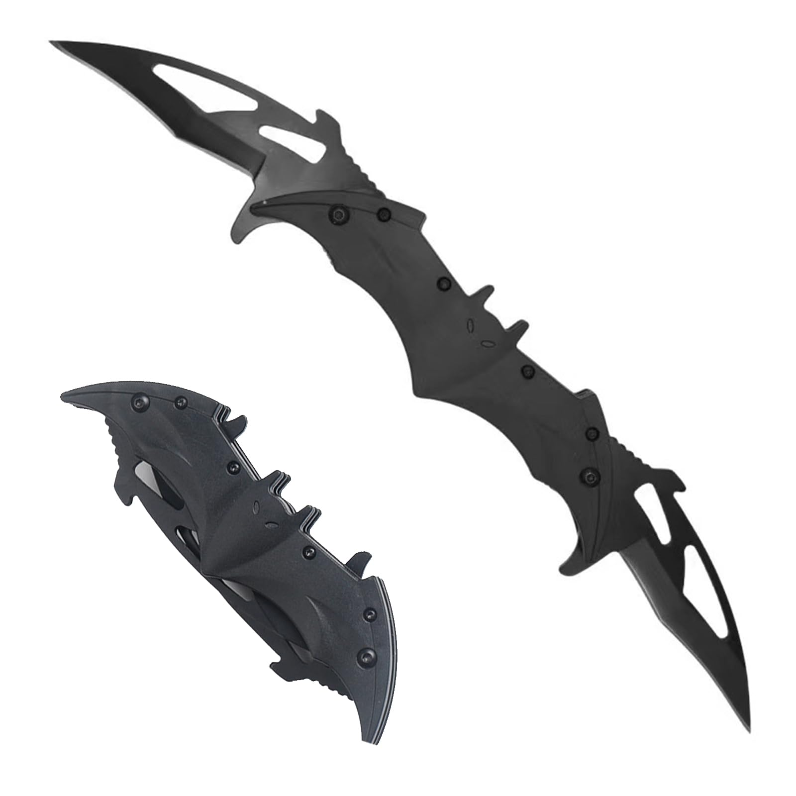 Amazon.com: AZHU Twin Blade Knife, Folding Pocket with Clip, 12.4