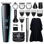 14 in 1 Beard Trimmer for Men, Hair Clippers Cordless Pubic Hair Trimmer Trimmer Grooming Kit with Hairdressing Cape…