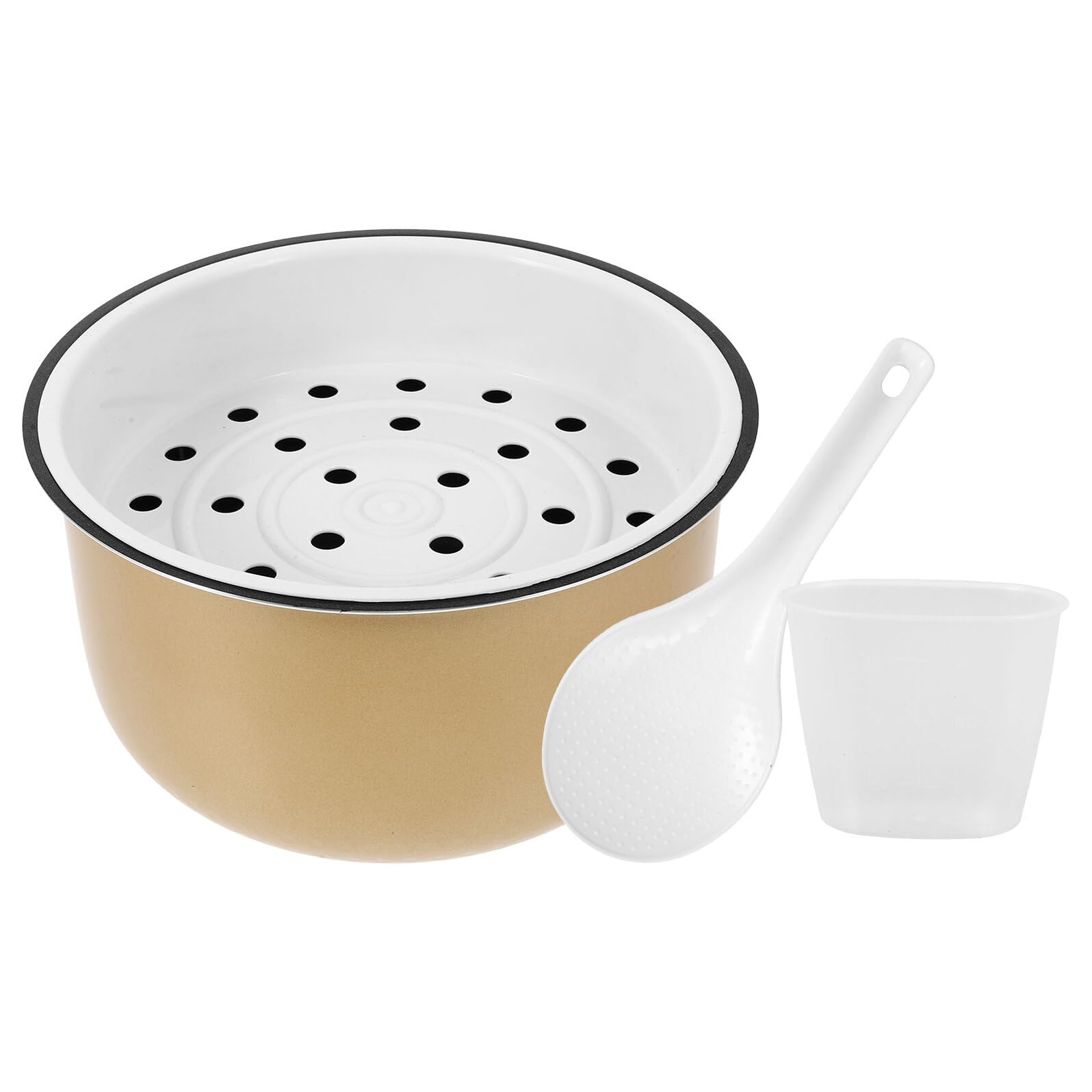 SHINEOFI Cuve Intérieure Antiadhésive 3 litres en Alliage Résistant Remplacement Pot Cuiseur à Riz Usage Domestique Polyvalent pour Autocuiseur et Cuisson Quotidienne