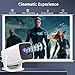 Mini Projector, Portable Outdoor Projector 4K Supported, Short Throw Movie Projector Compatible with Smartphone, TV Stick, Laptop, Game Consoles