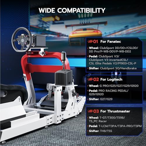 ARES WING Sim Racing Cockpit with Seat, Adjustable Carbon Steel Rig - 5