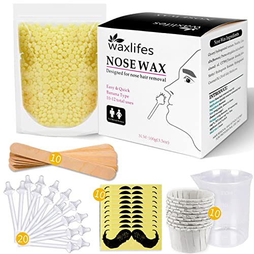 Milukon Nose Wax Kit for Men and Women with 100g Nasal Wax & 50 Accessories