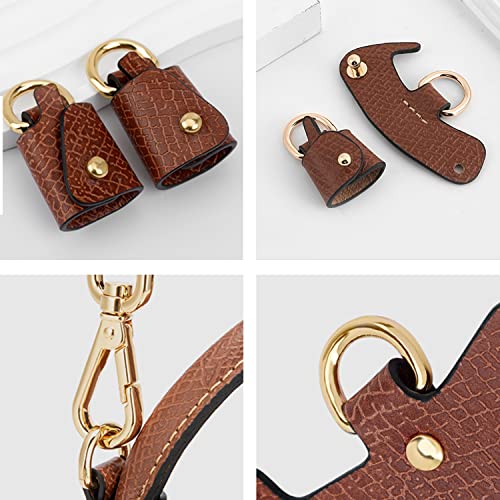 Bag Transformation Accessories for Longchamp mini Bag Straps Punch-free Genuine Leather Shoulder Strap Crossbody Conversion3