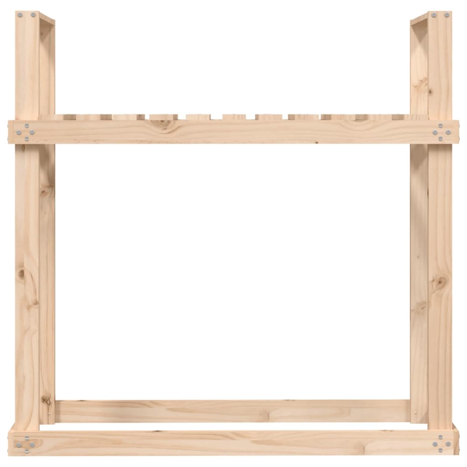 Portalegna 110x35x108,5 cm in Legno Massello di Pino-Portalegna da Esterno per Legna da Ardere Robusto Impilatore di Legno Scaffale Porta legnaia da ardere