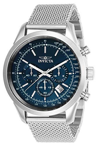 Invicta Men's Speedway 45mm Stainless Steel Chronograph Quartz Watch, Silver (Model: 24209)
