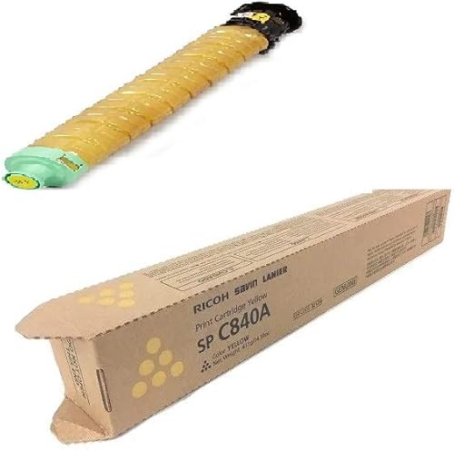 Ricoh 821256 SP C840 Cartucho de tóner amarillo, rendimiento 34,000