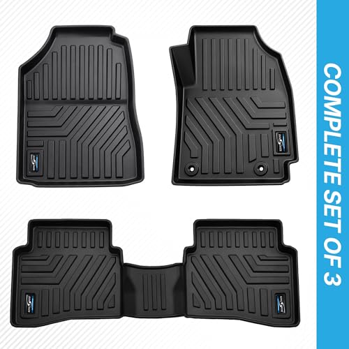 Image of KINGSWAY Accessories Custom-Fit TPE 5D Car Floor Mats Only Compatible with Mahindra XUV 3XO (Automatic Transmission) | Year 2024 Onwards | 3 Pcs | All Weather Foot Mat | Black | 2 Years Warranty