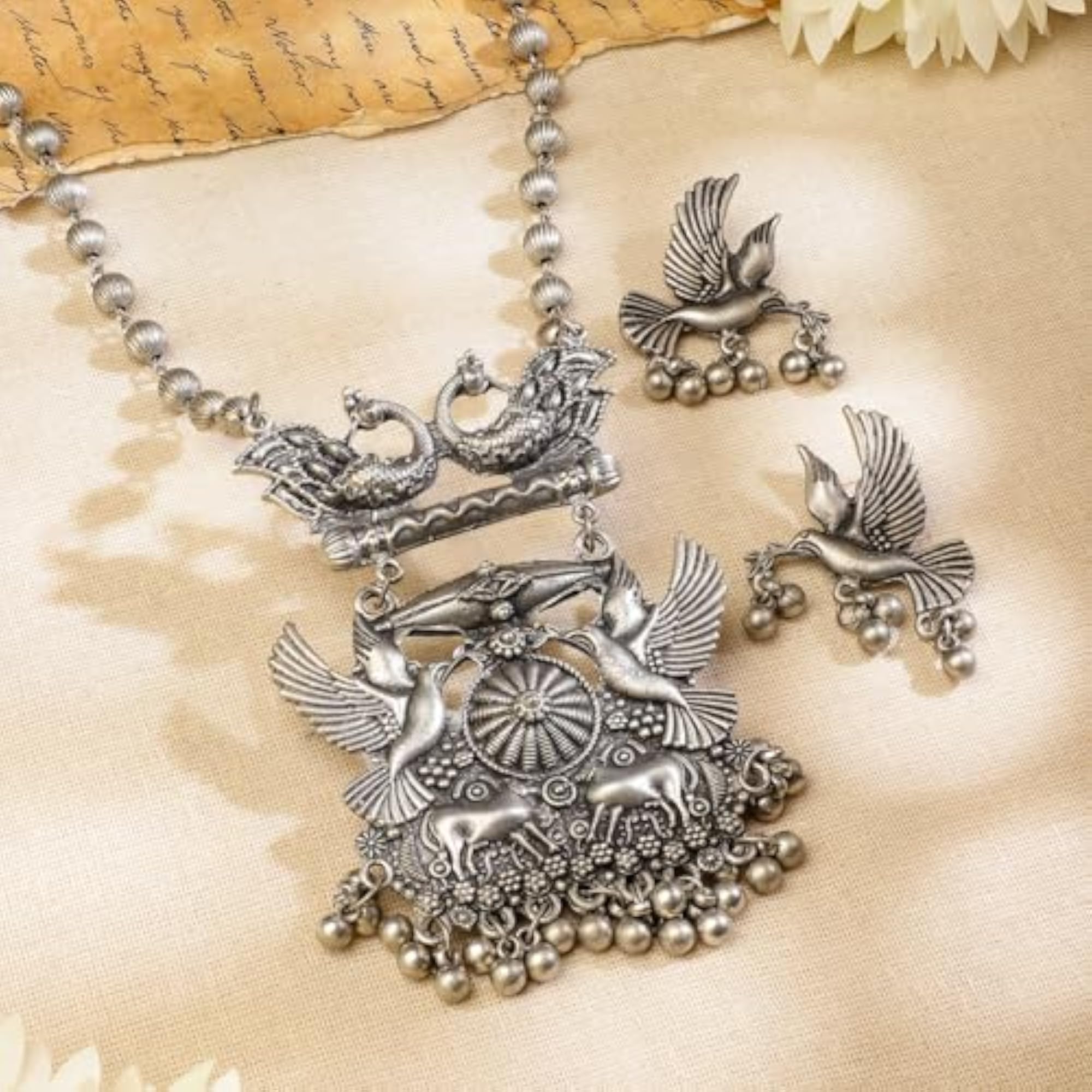 Traditional Statement Oxidised Jewellery Set for Women