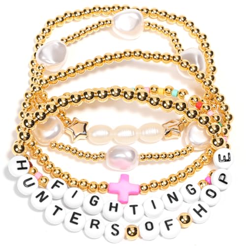 AICase for Korea-Pop Stray Kids Katseye blackpink bts Enhypen Merch Gifts Bracelets Birthday Decor 5 Pcs Stackable Stretch Beaded K_Pop SKZ Bracelets Costume Merchandise Jewelry Gifts for Fans