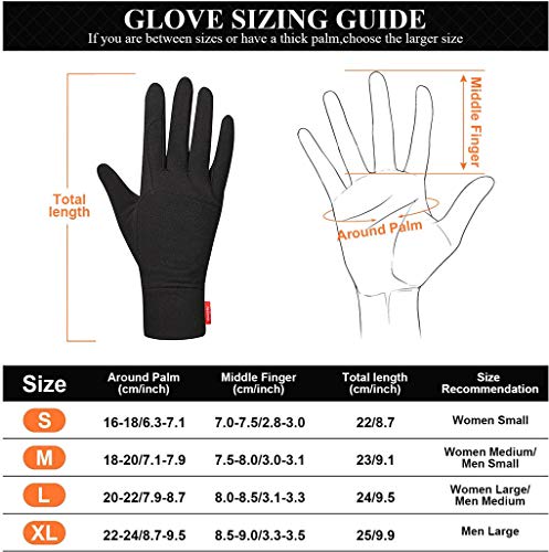 Aisprts Cycling Gloves, Full Finger Winter Thermal Touch Screen Warm Windproof Waterproof Gloves for Men and Women (Deep Black, L) - Thumbnail 4