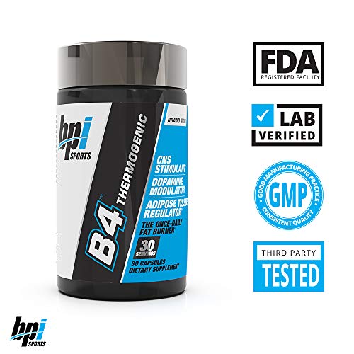 Bpi Sports B4 – Extra-Strength Fat Burner – Keto-Friendly – Appetite Suppressant – Caffeine, Niacin, Quercetin, Yohimbine – 30 Servings – 710Mg #TOP4