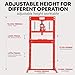 20 Ton Hydraulic h-Frame Shop Press, Heavy Duty Press with Adjustable Table & Stamping Plates for Auto Repair, Garage, Metalworking, Industrial Use - Red