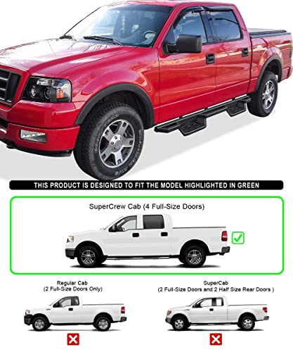 Estribos de acero inox APS para Ford F150 2004-2008 miniatura 2