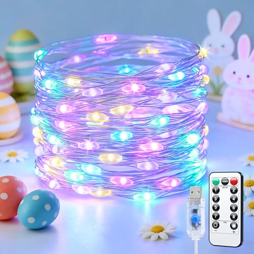 JMEXSUSS 100 LED Easter Fairy Lights Plug in USB Powerd
