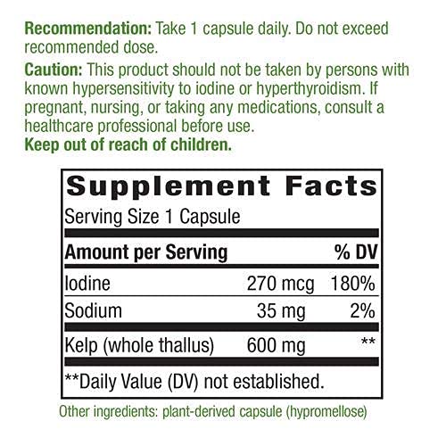 Nature's Way Kelp, 180 Capsules (Pack of 2)