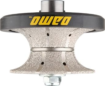 DAMO V50 2 inch Full Bullnose Diamond Hand Profile Wheel, Hand Profiler, Coarse Grit Router Bit, 5/8-11 Thread, for Granite, Concrete, Marble, and Countertop Edge