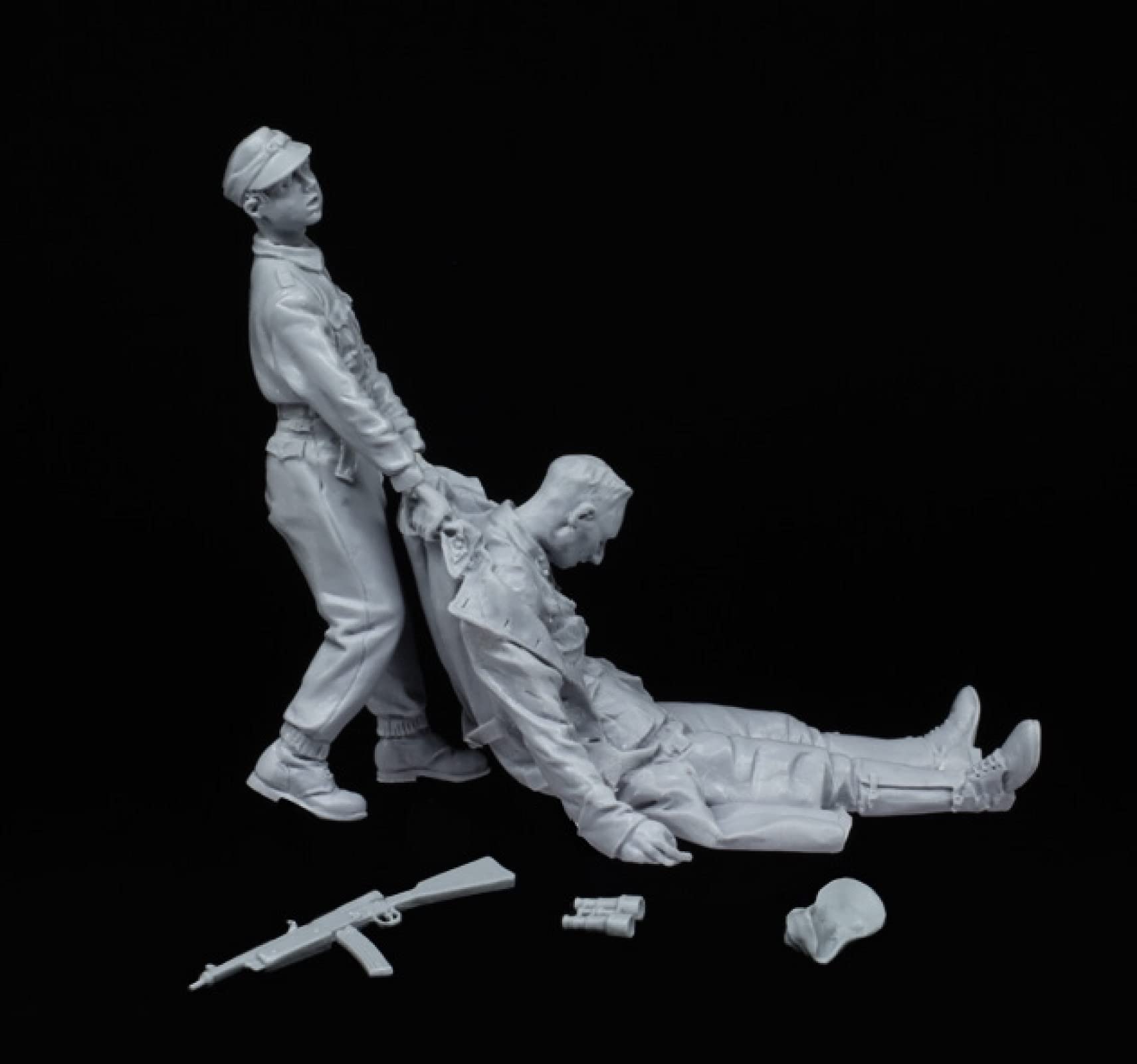 1/35 ] Soldat allemand WWII maquette en résine maquette miniature en résine non assemblée et non peinte (2 personnes) (jw8p-41