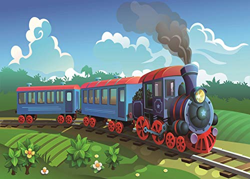 GYA 7x5ft Stream Train Party Theme Backdrop for Photography Christams Train Background Children