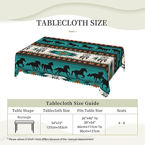 Nappe rectangulaire lavable polyester rayures cheval 137x183cm - 7